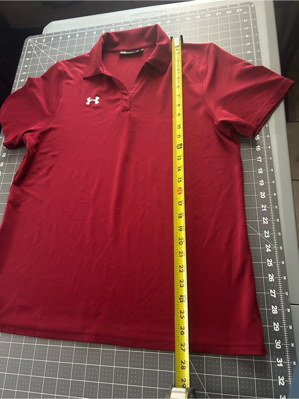 Under Armour Men’s Red Polo with White Logo